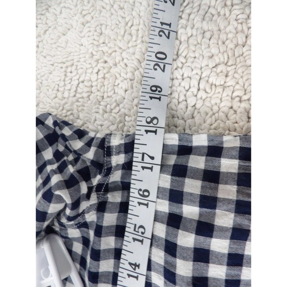 J Crew Boy Womens Black White Check Long Sleeve Collared Button-Up Shirt Size 2 - Picture 5 of 6